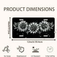 thumbnail image 2 of Monochrome Sunflowers Front License Plate, Metal License Plate, Funny Standard Plates Personalized Novelty Decorative For Men/Women/Boys/Girls Car 6×12 Inch, 2 of 7