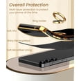 thumbnail image 5 of for Samsung Galaxy A55 5G Case, Screen Protector, 360° Rotatable Ring Holder Magnetic Kickstand,Plated Gold Edge Slim Soft TPU Protective Phone Cover for Galaxy A55 5G (Black), 5 of 7