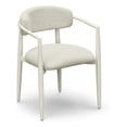thumbnail image 1 of Pemberly Row Contemporary Cream Textured Outdoor Dining Arm Chair, 1 of 7