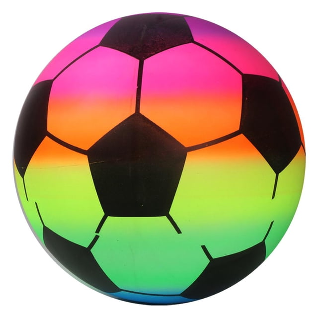 Neon Rubber Playground Ball 21cm Ball Rainbow Ball Great Fun Outdoor Gift P3G2