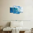 thumbnail image 2 of Elephant Stock Large Wave Wall Art - Horizontal Multi Panel Canvas - Living Room Wall Decor - Beach Multi Panel - Blue And Decor - 30" x 18", 2 of 4