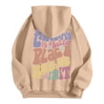 thumbnail image 4 of TINZ Sweat à Capuche pour Femmes Imprimé Lettre Manches Longues avec Poches Robe Longue Décontractée Fermeture à Glissière, 4 of 4