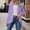 Purple, variant on HAOTAGS Gray Blouses for Women Business Casual High Low Tunic Cardigan Crew Neck Long Sleeve Graphic Shirts for Women