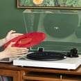 thumbnail image 5 of Vinyl Record Player with Bluetooth Connection,Turntable Record Player Bluetooth,Built-in Preamp,Support 33 1/3 &45RPM Speeds,Adjustable Counterweight, AT-3600L,Full Piano Lacquer,Pearl White, 5 of 8
