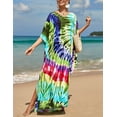 thumbnail image 5 of Bsubseach Paréo de Maillot de Bain Coloré Caftan Robe de Plage pour Femmes Longue Paréo de Bikini Grande Taille, 5 of 5