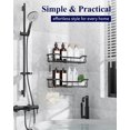 thumbnail image 4 of Shower Caddy Large - Adhesive Shower Organizer, Stainless Steel Shower Shelf for Inside Shower, No Drill Bathroom Organizers and Storage, Home Decor Accessories, 2 Pack, Black,Blanco, 4 of 15