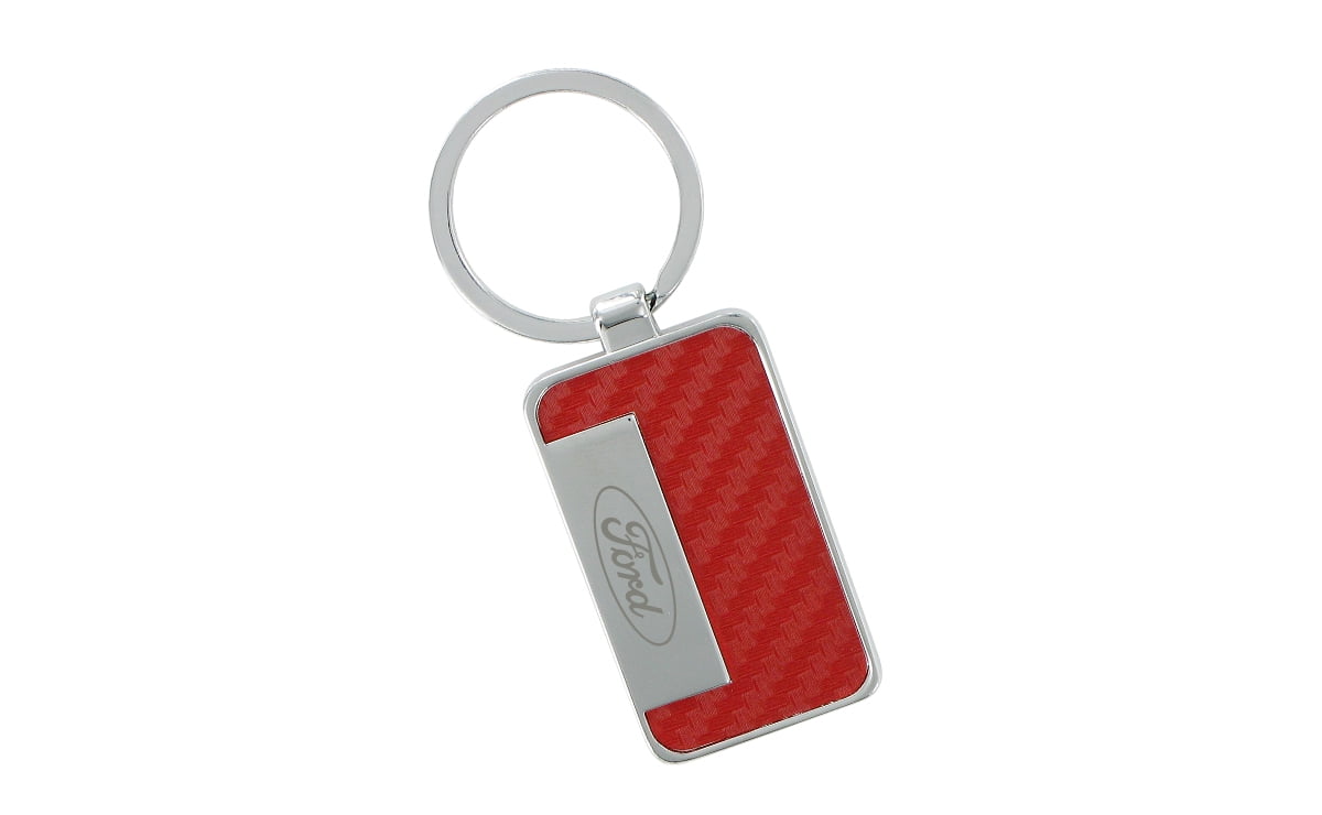 Red Rectangular Key Chain Ford Rectangle Key Chain With Red Carbon Fiber Inlay - Walmart.com