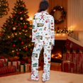 thumbnail image 5 of Cnbwig Lounge Set Womens 2 Piece Outfits Christmas Floral Graphic Printed Soft Pajama Long Sleeve Top with Long Pants Cozy Loungewear Holiday Casual Sleep Wear Outfit Pajamas Sets I-White L, 5 of 9