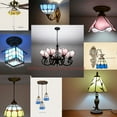 thumbnail image 3 of Pequeña pantalla de cristal de colores, lámpara de mesa, candelabro, accesorios de lámpara de techo, carcasa de pantalla de soldadura manual, 3 of 5