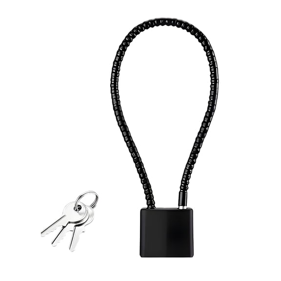 ZHZFKQ Bike Lock with Key, 11 Inch Shear-Resistant Steel Cable Lock, Anti-Theft Bicycle Lock for Scooter, Motorcycle, Black