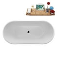 thumbnail image 6 of 67" Streamline B-408-159-CH Soaking Freestanding Tub and Tray With Internal Drain in Polished Chrome, 6 of 10