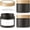 Black, variant on TB-Small Glass Jars with Lids, 4 oz Glass Jars with Plastic Woodgrain Lids & Inner Liners, Reusable Travel Cosmetic Containers for Creams, Makeup, Lotion, Spice- 2 pack