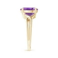 thumbnail image 3 of ANGARA Natural 2.28 Ct. Amethyst Solitaire Ring in 14K Yellow Gold for Women (Ring Size: 9.5), 3 of 9