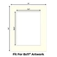 thumbnail image 2 of Cream Linen Picture Frame Mat for 11x14 Frames - Fits 8x11 Photos - 25 Mats, 2 of 7
