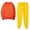 Orange, variant on 2 Piece Sweatsuits for Women Joggering Match Sets Crewneck Sweatshirts Pullover Solid Color Sweatpants Tracksuits