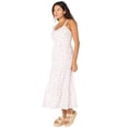 thumbnail image 5 of Celebrity Pink Women's Sleeveless Lace Trim Tiered Maxi Dress, Sizes XS-XXXL, 5 of 7