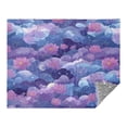 thumbnail image 2 of Fluorescent Cover blanket 70x55 inch frannel blanket Office nap blanket Camping blanket Bedding travel blanket Glow blanket Purple Flowers, 2 of 8