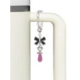 thumbnail image 3 of Delight Jewelry Silvertone 3-D Pink Baby Pacifier - Silvertone Black Bow Charm Accessory for Tumblers and Thermal Cups, 3 of 4