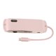 thumbnail image 5 of Estación de acoplamiento 8 en 1 multifunción 4K30Hz HD multipuerto USB 100M puerto de red USB C Hub adaptador rosa, 5 of 5