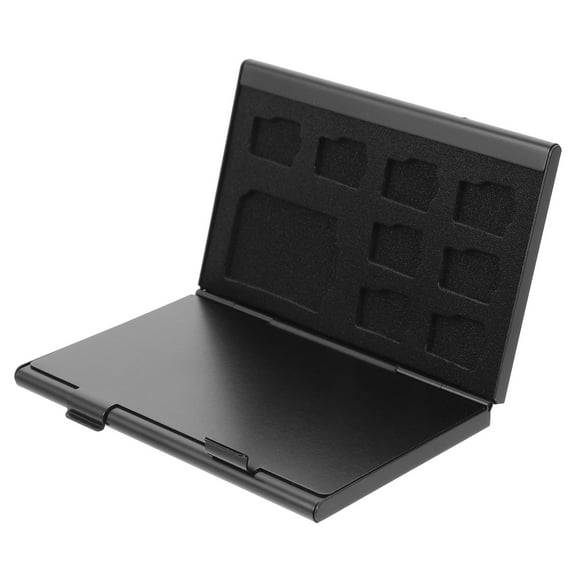 Raindrops  Slots Card Case Memory Storage Keeper Waterproof Holder Black