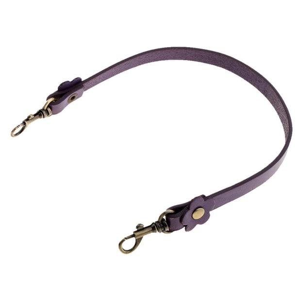 Recién llegado, correa para bolso de hombro de cuero de curtido vegetal de 16 '' , correas de repuesto con de tón (oro morado Macarena Correas de repuesto para bolso