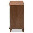 thumbnail image 4 of Coolidge Modern and Contemporary White and Walnut Finished 4-Shelf Wood Shoe Storage Cabinet, 4 of 6