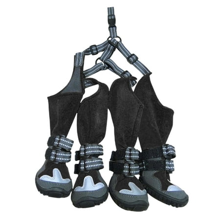 Outdoor Walking Dog Boots  Nonslip Dog Shoes Waterproof Dog Boots  Adjustable Dog Suspender Boots Paw Protectors for Small to Medium Dogs