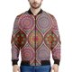 thumbnail image 3 of Chaqueta con estampado 3D de mandala bohemio para hombre, sudadera con estampado floral de primavera y otoño, abrigos de manga larga con cremallera y estilo aviador, 3 of 5