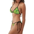 thumbnail image 5 of Salouo St. Patrick's day Pattern Women's Sexy Bikini Set,String Two Piece Swimsuit V Neck Swimwear Self Tie Spaghetti Straps Bathing Suits -X-Large, 5 of 6