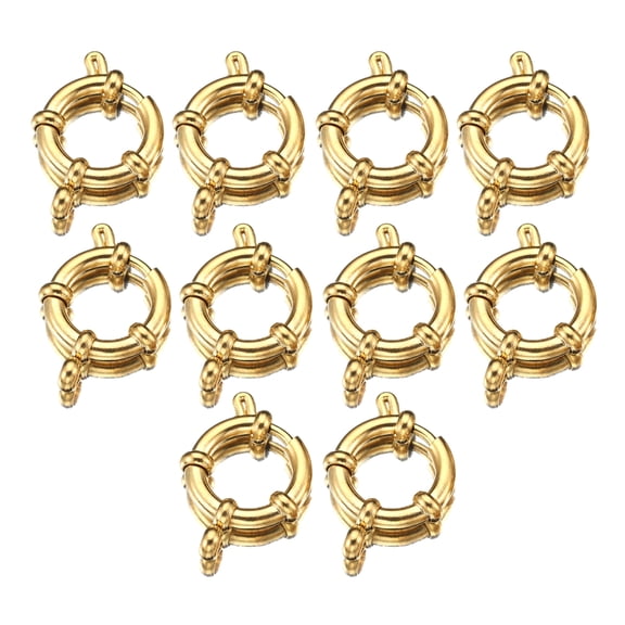 WINDLAND Pack of 10 Stainless Steel Necklace Clasp with Spring Hook Secure and Convenient Connector for Customizable Necklaces