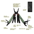 thumbnail image 4 of Swiss Tech 17 in 1 Multitool Knife with AUS 8 Steel Blade Scissors and Saw, Olive, 4 of 12