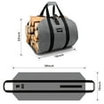 thumbnail image 4 of Amagabeli Ergonomic Gray Waxed Canvas Log Carrier, 4 of 6