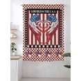 thumbnail image 2 of Sheer Curtains 63 Inch Length, Independence Day Semi Sheer Curtains Light Filtering Window Treatment, Red Blue U.S Flag Wings Stripes Plaid Privacy Voile Drapes for Living Room Bedroom 52x63 Inch, 2 of 7