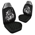 thumbnail image 3 of POLERO Silver Wolf Print Car Seat Covers,2 Pcs Auto Seat Cover for Front, Universal Elastic Vehicle Seats Cushion Automotive Interior Protection Accessories for Women, 3 of 7