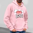 thumbnail image 2 of YOIAVAIOY Love Heart Sweatshirt for Men Fashion Hearts Graphic Pullover Long Sleeve Valentine Shirts Hoodies Pink M, 2 of 5