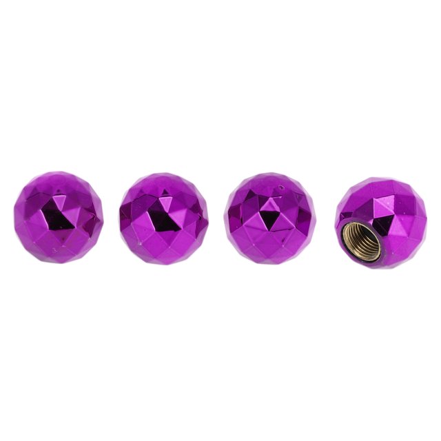 Ofertas Únicas 4 Pcs Tapas de Válvula de Neumático Estilo Bola Brillante Cubiertas de Polvo de Válvula de Neumático 7x18mm Plástico Cobre Púrpura