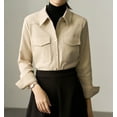 thumbnail image 4 of REDODECO Cotton Mock Turtleneck Dickey Half Top Collar Neck Blouse False Fake Neck Warmer,Black White Grey, 4 of 5