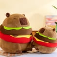 thumbnail image 4 of Kawaii Cute Hamburg Capybara Plush Toy Fluffty Plushie Doll Simulation Capibara Cute Stuffed Animals Soft Plush Gift Kid Toys, 4 of 13