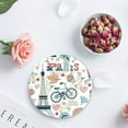 thumbnail image 4 of FMSHPON Paris France Decor Eiffel Tower Set of 6 Round Coaster for Drinks, Absorbent Ceramic Stone Coasters Cup Mat with Cork Base for Home Kitchen Room Coffee Table Bar Decor, 4 of 6