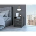 thumbnail image 3 of TUHOME Eter Nightstand Engineered Wood Nightstands in  Gray, 3 of 7