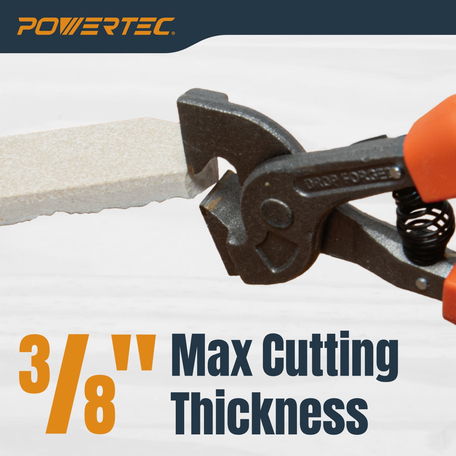 POWERTEC 8 inch Tile Nippers with Ergonomic Grip, for Trimming Tile and Mosaics to Desired Shape on Glass, Ceramic and Porcelain Tile up to 3/8" Thick (71900N)