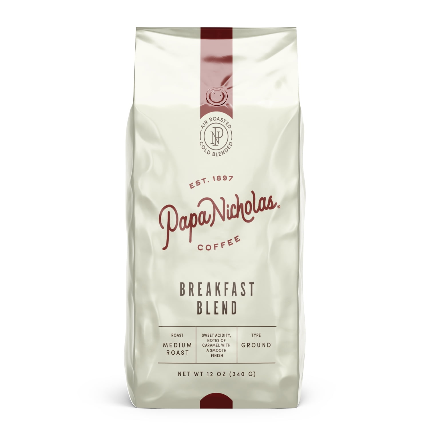 PapaNicholas Coffee Breakfast Blend Ground 12oz Bag, Medium PapaNicholas Coffee Breakfast Blend Ground 12oz Bag, Medium