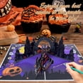 thumbnail image 2 of Pop Up Halloween Card, 3D Castle Skeleton Design Halloween Greeting Card, Surprise Gift Card for Halloween, 2 of 5