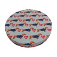 thumbnail image 2 of Lsque Dachshund Dog Heart Round Bar chair cushion covers Velvet Fabric Premium Comfort Protects from Scratches and Stains for 14-17 Inch Chair- 14 inch, 2 of 7