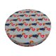 thumbnail image 1 of Disketp Dachshund Dog Heart Funda Redonda para Taburete, Funda de Cojín para Silla de Bar Suave y Elástica-14 inch, 1 of 7