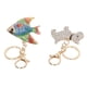 thumbnail image 3 of 2 llaveros de diamantes de imitación con diseño de pez y perro, elegantes llaveros de animales de colores vivos con diamantes de imitación para cartera, bolso, mochila, 3 of 12