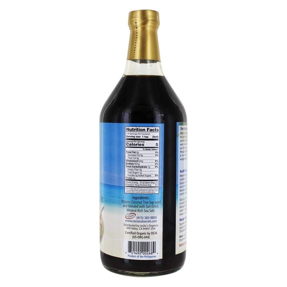 Coconut Secret Coconut Aminos Soy-Free Seasoning Sauce 30 Fluid Ounce