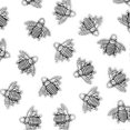 thumbnail image 1 of KAIYANG 60 colgantes de aleación con forma de abeja tono plateado, 1 of 5