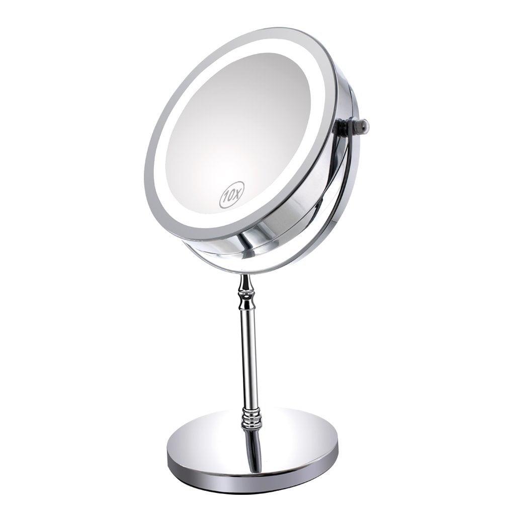 1x 10x Magnifying Lighted Makeup Mirror, Lighted Makeup Mirrors With Magnification