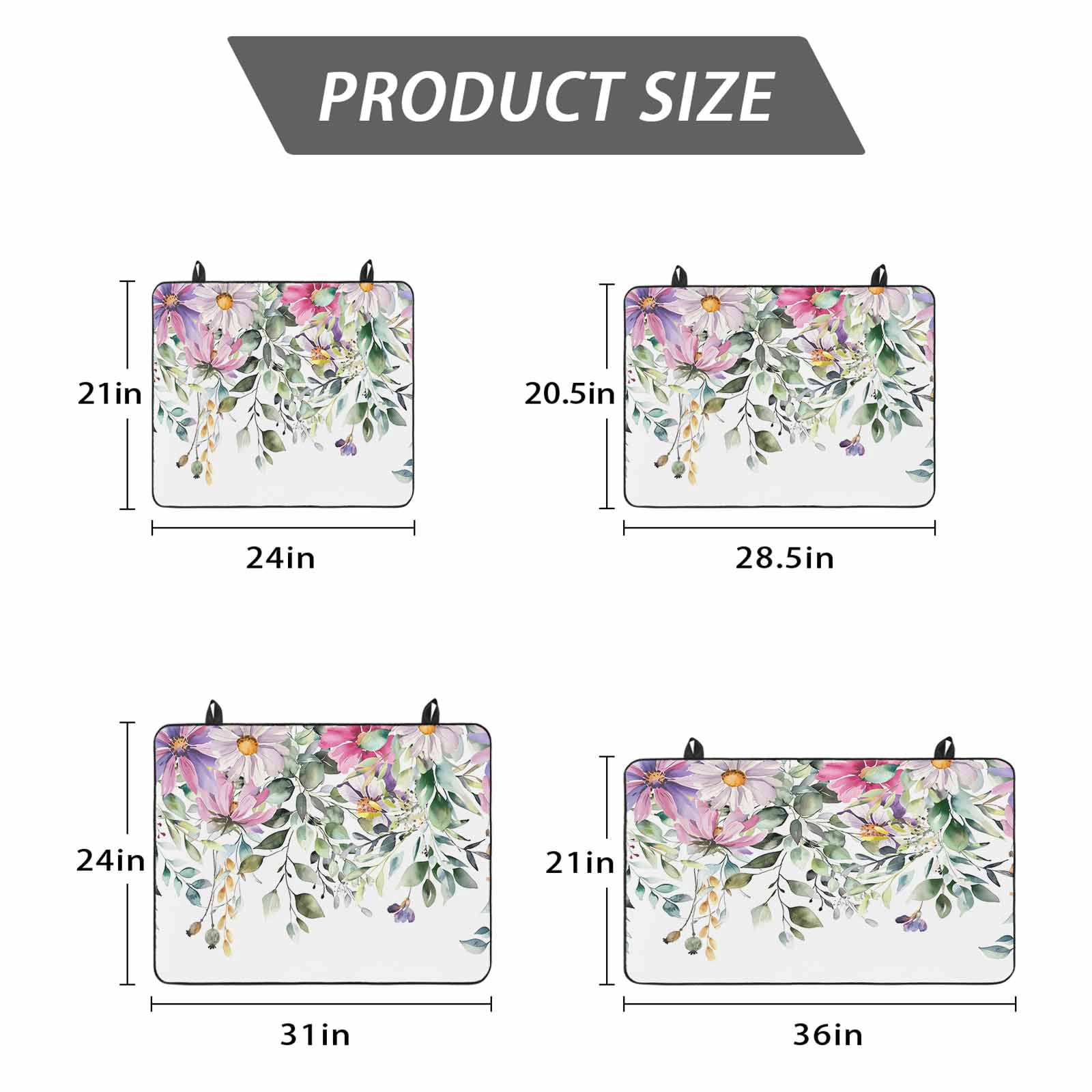 Eucalyptus Flower Stove Top Cover for Electric Stove, Heat-proof & Non Slip Glass Top Stove Cover Protector, Sage Green Botanical Boho Leaf Pink Kitchen Flat Cooktop Rubber Mat 24x21 Inches